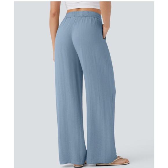 Halara High Waist Drawstring Wide leg Pull on Pants Lot of 2 Sz. Small NWT - Picture 3 of 10